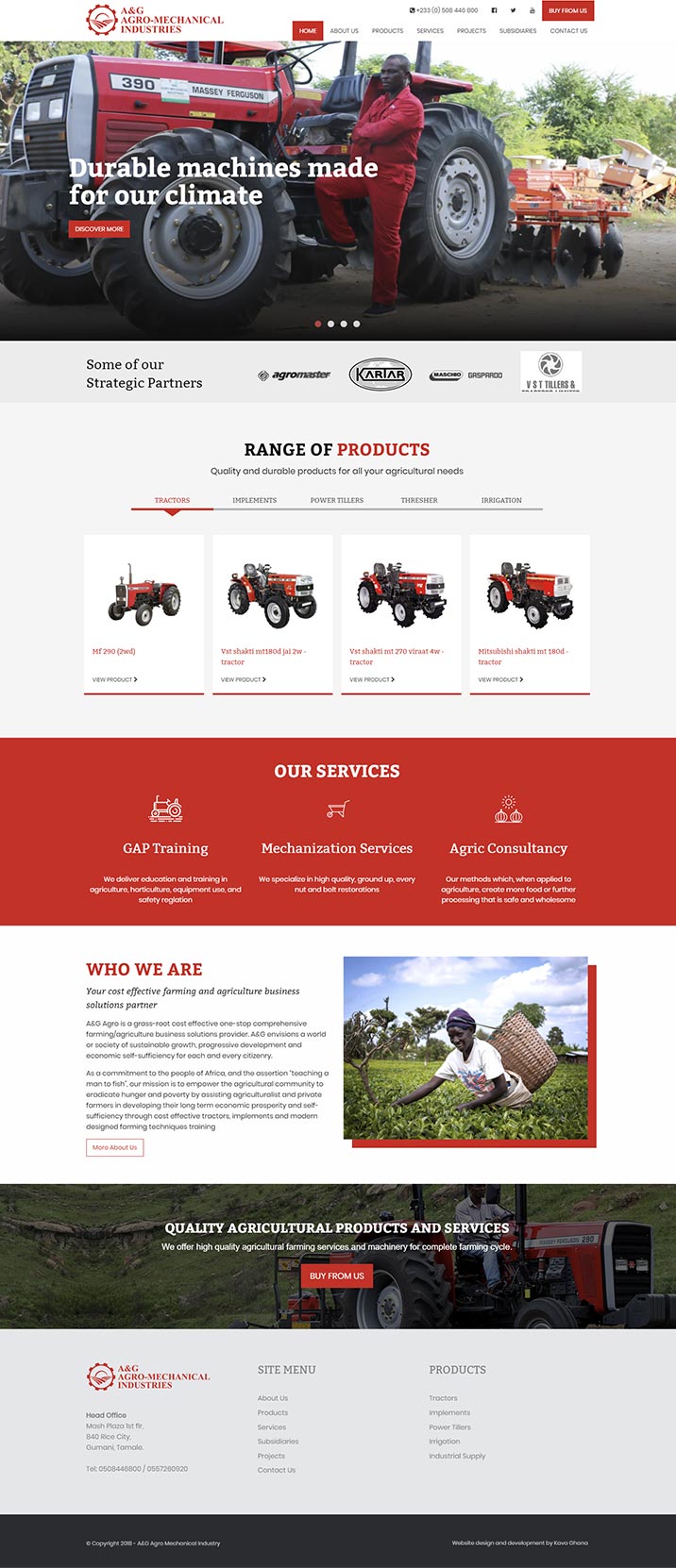 Accra - Custom Web Design for an Agric giant in Ghana
