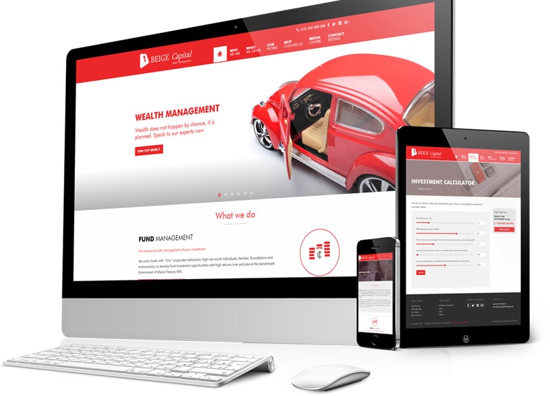 Ghana Website - Wordpress website design for an Accra based finance firm