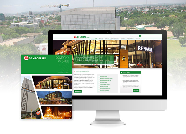 Ghana Website - Responsive Web Design for a leading construction company in West Africa