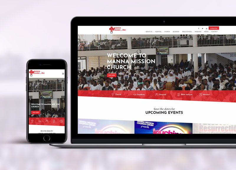 Ghana Website - Brand new website redesign for a Church